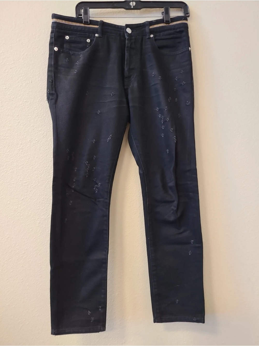 Givenchy Paris Distressed Biker Denim